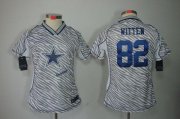 Wholesale Cheap Nike Cowboys #82 Jason Witten Zebra Women's Stitched NFL Elite Jersey