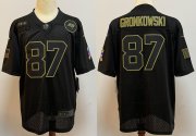 Wholesale Cheap Men's Tampa Bay Buccaneers #87 Rob Gronkowski Black 2020 Salute To Service Stitched NFL Nike Limited Jersey