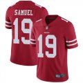 Wholesale Cheap Nike 49ers #19 Deebo Samuel Red Team Color Men's Stitched NFL Vapor Untouchable Limited Jersey