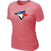 Wholesale Cheap Women's Nike Toronto Blue Jays Authentic Logo T-Shirt Pink