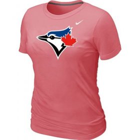 Wholesale Cheap Women\'s Nike Toronto Blue Jays Authentic Logo T-Shirt Pink