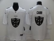Wholesale Cheap Men's Las Vegas Raiders #4 Derek Carr White 2020 Shadow Logo Vapor Untouchable Stitched NFL Nike Limited Jersey