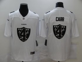 Wholesale Cheap Men\'s Las Vegas Raiders #4 Derek Carr White 2020 Shadow Logo Vapor Untouchable Stitched NFL Nike Limited Jersey