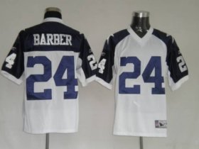 Wholesale Cheap Cowboys #24 Marion Barber White Thanksgiving Stitched Throwback NFL Jersey
