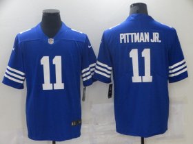 Wholesale Cheap Men Indianapolis Colts 11 Pittman jr Blue Nike Vapor Untouchable Limited 2021 NFL Jersey