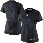 Wholesale Cheap Nike Cowboys #21 Ezekiel Elliott Black Impact Women's Stitched NFL Limited Jersey