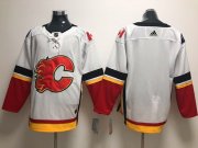 Wholesale Cheap Adidas Flames Blank White Road Authentic Stitched NHL Jersey