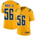 Wholesale Cheap Nike Chargers #56 Kenneth Murray Jr Gold Men's Stitched NFL Limited Inverted Legend Jersey