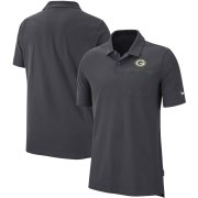Wholesale Cheap Green Bay Packers Nike Sideline Elite Performance Polo Anthracite