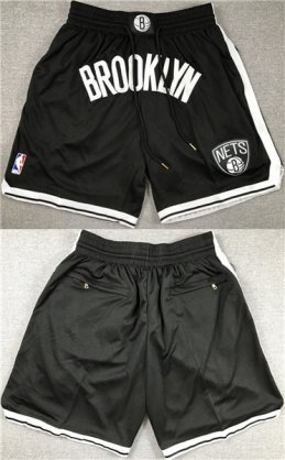 Wholesale Cheap Men\'s Brooklyn Nets Black Shorts (Run Small)
