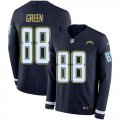 Wholesale Cheap Nike Chargers #88 Virgil Green Navy Blue Team Color Men's Stitched NFL Limited Therma Long Sleeve Jersey