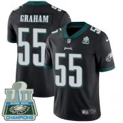 Wholesale Cheap Nike Eagles #55 Brandon Graham Black Alternate Super Bowl LII Champions Youth Stitched NFL Vapor Untouchable Limited Jersey
