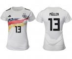 Wholesale Cheap Women's Germany #13 Muller White Home Soccer Country Jersey