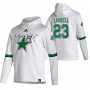 Wholesale Cheap Dallas Stars #23 Esa Lindell Adidas Reverse Retro Pullover Hoodie White