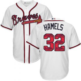 Wholesale Cheap Braves #32 Cole Hamels White Team Logo Fashion Stitched MLB Jersey