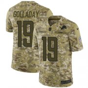 Wholesale Cheap Nike Lions #19 Kenny Golladay Camo Men's Stitched NFL Limited 2018 Salute To Service Jersey