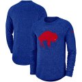 Wholesale Cheap Buffalo Bills Nike Fan Gear Marled Historic Raglan Long Sleeve T-Shirt Royal
