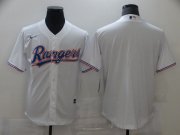 Wholesale Cheap Men's Texas Rangers Blank White Stitched MLB Cool Base Nike Jersey
