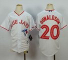 Wholesale Cheap Blue Jays #20 Josh Donaldson White 2015 Canada Day Stitched Youth MLB Jersey