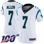 Wholesale Cheap Nike Panthers #7 Kyle Allen White Women's Stitched NFL 100th Season Vapor Limited Jersey