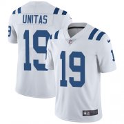 Wholesale Cheap Nike Colts #19 Johnny Unitas White Men's Stitched NFL Vapor Untouchable Limited Jersey