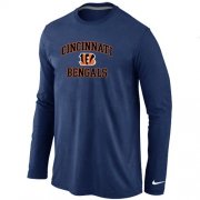 Wholesale Cheap Nike Cincinnati Bengals Heart & Soul Long Sleeve T-Shirt Dark Blue