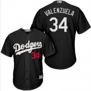 Wholesale Cheap Dodgers #34 Fernando Valenzuela Black Turn Back The Clock Stitched MLB Jersey