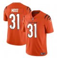 Cheap Youth Cincinnati Bengals #31 Zack Moss Orange Vapor Untouchable Limited Stitched Jersey