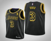 Wholesale Cheap Men's Los Angeles Lakers #3 Anthony Davis 2020 NBA Finals Champions City Black Jersey