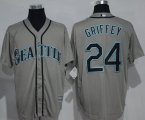 Wholesale Cheap Mariners #24 Ken Griffey Grey New Cool Base Stitched MLB Jersey