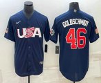 Cheap Men's USA Baseball #46 Paul Goldschmidt 2023 Navy World Baseball Classic Stitched Jersey