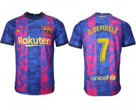 Wholesale Cheap Men 2021-2022 Club Barcelona blue training suit aaa version 7 Soccer Jersey