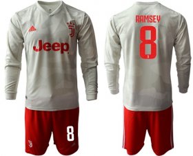 Wholesale Cheap Juventus #8 Ramsey Away Long Sleeves Soccer Club Jersey