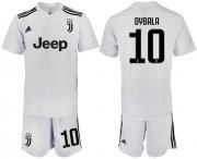 Wholesale Cheap Juventus #10 Dybala White Soccer Club Jersey