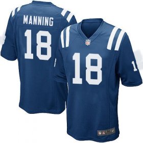 Wholesale Cheap Nike Colts #18 Peyton Manning Royal Blue Team Color Youth Stitched NFL Elite Jersey