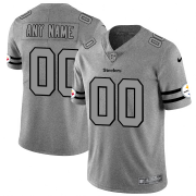 Wholesale Cheap Pittsburgh Steelers Custom Men's Nike Gray Gridiron II Vapor Untouchable Limited NFL Jersey