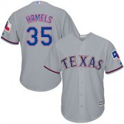 Wholesale Cheap Rangers #35 Cole Hamels Grey Cool Base Stitched Youth MLB Jersey