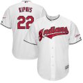 Wholesale Cheap Cleveland Indians #22 Jason Kipnis Majestic Home 2019 All-Star Game Patch Cool Base Player Jersey White