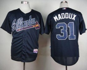 Wholesale Cheap Braves #31 Greg Maddux Blue Cool Base Stitched MLB Jersey
