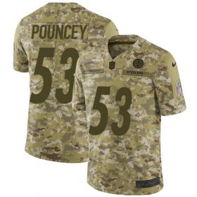 Wholesale Cheap Nike Steelers #53 Maurkice Pouncey Camo Men\'s Stitched NFL Limited 2018 Salute To Service Jersey