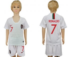 Wholesale Cheap Portugal #7 Ronaldo Away Kid Soccer Country Jersey