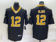 Wholesale Cheap Men's New Orleans Saints #12 Chris Olave Black 2022 Vapor Untouchable Stitched NFL Nike Limited Jersey