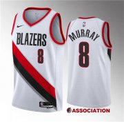 Wholesale Cheap Men's Portland Trail Blazers #8 Kris Murray White 2023 Draft Association Edition Stitched Basketball Jersey