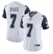 Wholesale Cheap Women's Dallas Cowboys #7 Trevon Diggs White Thanksgiving Vapor Untouchable Limited Stitched Jersey(Run Small)