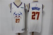 Wholesale Cheap Men's Denver Nuggets #27 Jamal Murray White Nike Swingman 2021 Earned Edition Stitched Jersey With Sponsor Logo