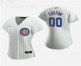 Wholesale Cheap Women\'s Custom Chicago Cubs 2020 White Home Nike Jersey