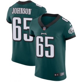 Wholesale Cheap Nike Eagles #65 Lane Johnson Midnight Green Team Color Men\'s Stitched NFL Vapor Untouchable Elite Jersey