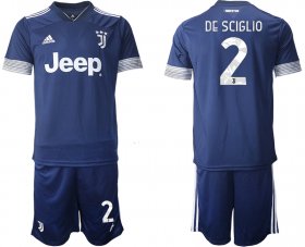 Wholesale Cheap Men 2020-2021 club Juventus away 2 blue Soccer Jerseys