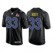 Wholesale Cheap Men's Los Angeles Rams #33 Nick Scott 2022 Black Super Bowl LVI Game Stitched Jersey