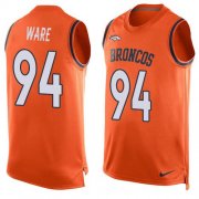 Wholesale Cheap Nike Broncos #94 DeMarcus Ware Orange Team Color Men's Stitched NFL Limited Tank Top Jersey